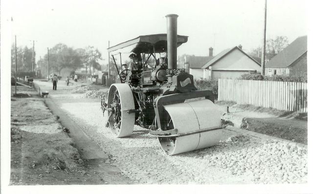 Busy Bee rolling the Bridle Path. On the left hand side is where Co-Op is now located.